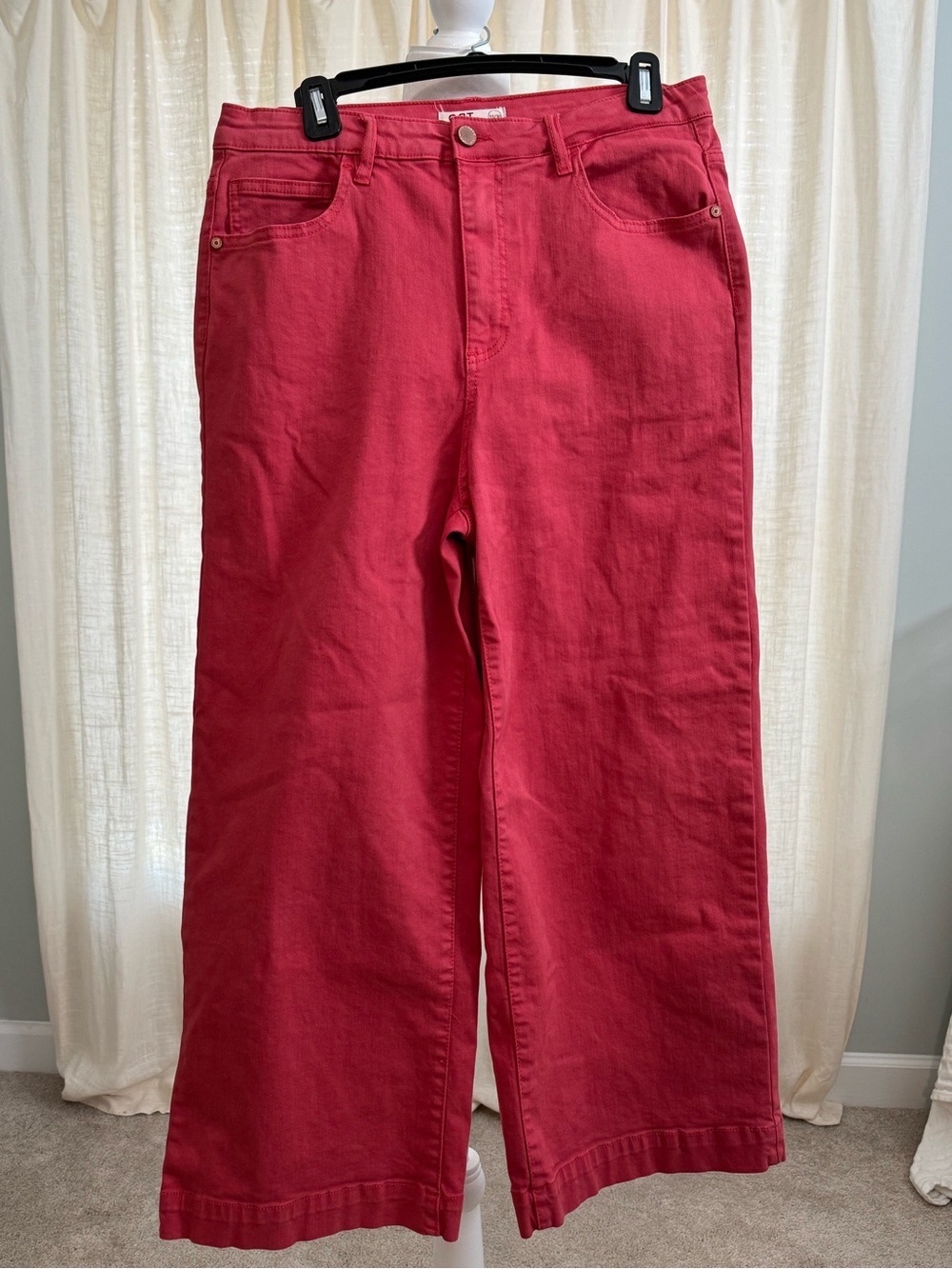 OAT Cropped Wide Leg stretch denim Jeans Size 10